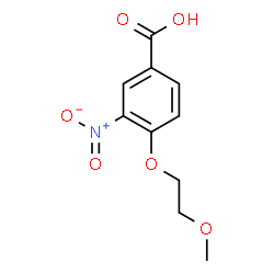ChemSpider 2D Image | 4-(2-Methoxyethoxy)-3-nitrobenzoic acid | C10H11NO6