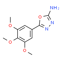 ChemSpider 2D Image | 5-(3,4,5-Trimethoxyphenyl)-1,3,4-oxadiazol-2-amine | C11H13N3O4