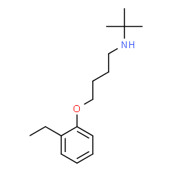 ChemSpider 2D Image | 4-(2-Ethylphenoxy)-N-(2-methyl-2-propanyl)-1-butanamine | C16H27NO