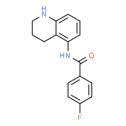 ChemSpider 2D Image | 4-Fluoro-N-(1,2,3,4-tetrahydro-5-quinolinyl)benzamide | C16H15FN2O