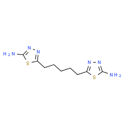 ChemSpider 2D Image | 5,5'-pentane-1,5-diylbis(1,3,4-thiadiazol-2-amine) | C9H14N6S2