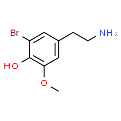 ChemSpider 2D Image | 4-(2-Aminoethyl)-2-bromo-6-methoxyphenol | C9H12BrNO2