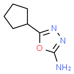 ChemSpider 2D Image | 5-Cyclopentyl-1,3,4-oxadiazol-2-amine | C7H11N3O
