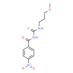 ChemSpider 2D Image | N-[(3-Methoxypropyl)carbamothioyl]-4-nitrobenzamide | C12H15N3O4S