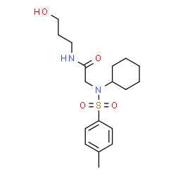 ChemSpider 2D Image | 2-(N-cyclohexyl-4-methylbenzenesulfonamido)-N-(3-hydroxypropyl)acetamide | C18H28N2O4S