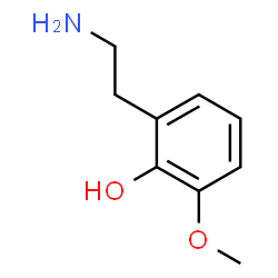 ChemSpider 2D Image | 2-(2-Aminoethyl)-6-methoxyphenol | C9H13NO2