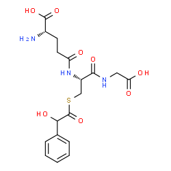 ChemSpider 2D Image | L-gamma-Glutamyl-S-[hydroxy(phenyl)acetyl]-L-cysteinylglycine | C18H23N3O8S