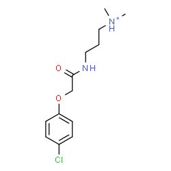 ChemSpider 2D Image | 3-{[(4-Chlorophenoxy)acetyl]amino}-N,N-dimethyl-1-propanaminium | C13H20ClN2O2