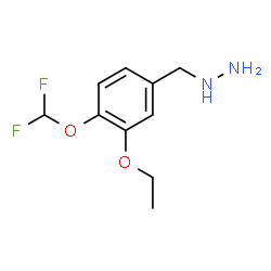 ChemSpider 2D Image | [4-(Difluoromethoxy)-3-ethoxybenzyl]hydrazine | C10H14F2N2O2