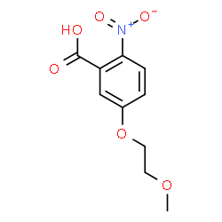 ChemSpider 2D Image | 5-(2-Methoxyethoxy)-2-nitrobenzoic acid | C10H11NO6