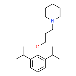 ChemSpider 2D Image | 1-[3-(2,6-Diisopropylphenoxy)propyl]piperidine | C20H33NO