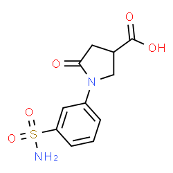 ChemSpider 2D Image | 5-Oxo-1-(3-sulfamoylphenyl)-3-pyrrolidinecarboxylic acid | C11H12N2O5S
