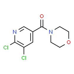 ChemSpider 2D Image | 4-[(5,6-dichloropyridin-3-yl)carbonyl]morpholine | C10H10Cl2N2O2