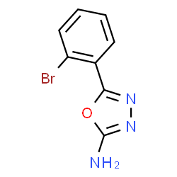 ChemSpider 2D Image | 5-(2-Bromophenyl)-1,3,4-oxadiazol-2-amine | C8H6BrN3O