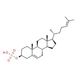 ChemSpider 2D Image | (3beta)-Cholesta-5,24-dien-3-yl hydrogen sulfate | C27H44O4S