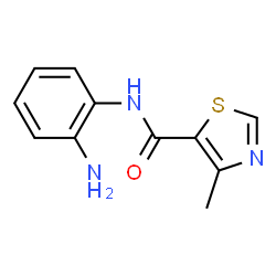 ChemSpider 2D Image | N-(2-Aminophenyl)-4-methyl-1,3-thiazole-5-carboxamide | C11H11N3OS