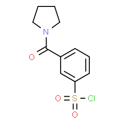 ChemSpider 2D Image | 3-(1-Pyrrolidinylcarbonyl)benzenesulfonyl chloride | C11H12ClNO3S