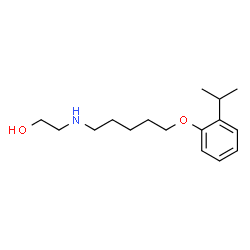 ChemSpider 2D Image | 2-{[5-(2-Isopropylphenoxy)pentyl]amino}ethanol | C16H27NO2