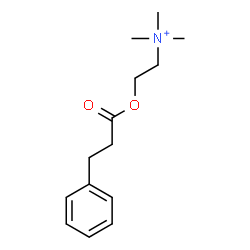 ChemSpider 2D Image | N,N,N-Trimethyl-2-[(3-phenylpropanoyl)oxy]ethanaminium | C14H22NO2