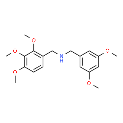 ChemSpider 2D Image | (3,5-Dimethoxy-benzyl)-(2,3,4-trimethoxy-benzyl)-amine | C19H25NO5