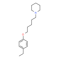 ChemSpider 2D Image | 1-[5-(4-Ethylphenoxy)pentyl]piperidine | C18H29NO