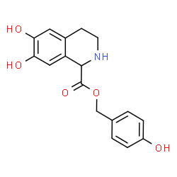 ChemSpider 2D Image | 4-Hydroxybenzyl 6,7-dihydroxy-1,2,3,4-tetrahydro-1-isoquinolinecarboxylate | C17H17NO5