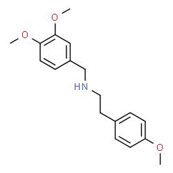 ChemSpider 2D Image | N-(3,4-Dimethoxybenzyl)-2-(4-methoxyphenyl)ethanamine | C18H23NO3