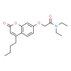 ChemSpider 2D Image | 2-[(4-Butyl-2-oxo-2H-chromen-7-yl)oxy]-N,N-diethylacetamide | C19H25NO4