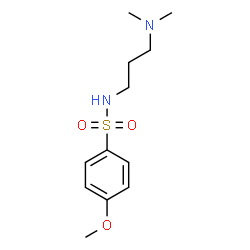 ChemSpider 2D Image | N-[3-(Dimethylamino)propyl]-4-methoxybenzenesulfonamide | C12H20N2O3S