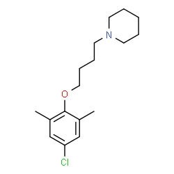 ChemSpider 2D Image | 1-[4-(4-Chloro-2,6-dimethylphenoxy)butyl]piperidine | C17H26ClNO