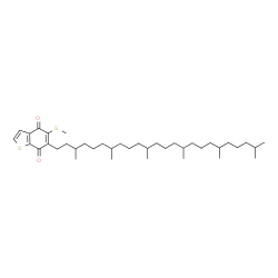 ChemSpider 2D Image | 6-(3,7,11,15,19,23-Hexamethyltetracosyl)-5-(methylsulfanyl)-1-benzothiophene-4,7-dione | C39H66O2S2