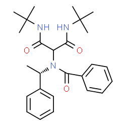 ChemSpider 2D Image | 2-{Benzoyl[(1S)-1-phenylethyl]amino}-N,N'-bis(2-methyl-2-propanyl)malonamide | C26H35N3O3