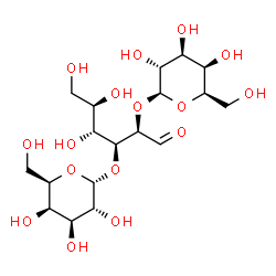 ChemSpider 2D Image | alpha-D-Galactopyranosyl-(1->3)-[beta-D-galactopyranosyl-(1->2)]-D-glucose | C18H32O16
