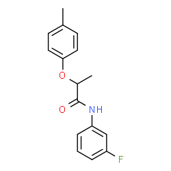 ChemSpider 2D Image | N-(3-Fluorophenyl)-2-(4-methylphenoxy)propanamide | C16H16FNO2