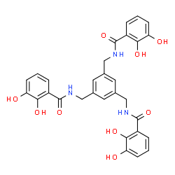 ChemSpider 2D Image | N,N',N''-[Benzene-1,3,5-triyltris(methylene)]tris(2,3-dihydroxybenzamide) | C30H27N3O9