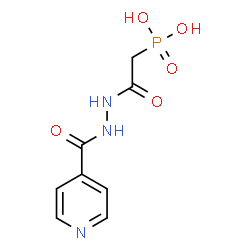 ChemSpider 2D Image | [2-(2-Isonicotinoylhydrazino)-2-oxoethyl]phosphonic acid | C8H10N3O5P
