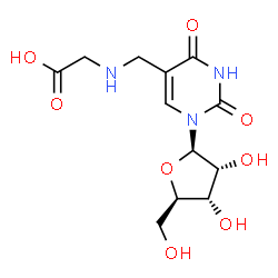 ChemSpider 2D Image | 5-carboxymethylaminomethyluridine | C12H17N3O8
