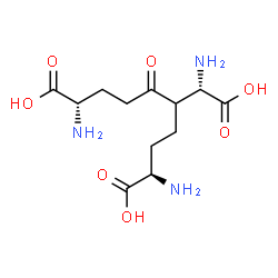 ChemSpider 2D Image | (2R,9S)-2,9-Diamino-5-[(S)-amino(carboxy)methyl]-6-oxodecanedioic acid | C12H21N3O7