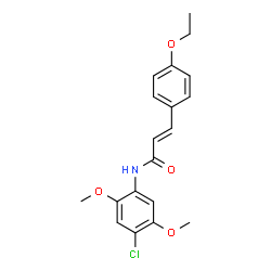 ChemSpider 2D Image | (2E)-N-(4-Chloro-2,5-dimethoxyphenyl)-3-(4-ethoxyphenyl)acrylamide | C19H20ClNO4