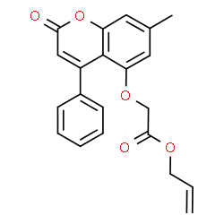 ChemSpider 2D Image | Allyl [(7-methyl-2-oxo-4-phenyl-2H-chromen-5-yl)oxy]acetate | C21H18O5