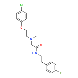 ChemSpider 2D Image | N~2~-[2-(4-Chlorophenoxy)ethyl]-N-[2-(4-fluorophenyl)ethyl]-N~2~-methylglycinamide | C19H22ClFN2O2