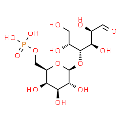 ChemSpider 2D Image | 4-O-(6-O-Phosphono-beta-D-galactopyranosyl)-D-glucose | C12H23O14P
