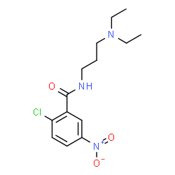 ChemSpider 2D Image | 2-Chloro-N-[3-(diethylamino)propyl]-5-nitrobenzamide | C14H20ClN3O3