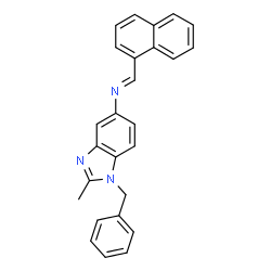 ChemSpider 2D Image | (E)-N-(1-Benzyl-2-methyl-1H-benzimidazol-5-yl)-1-(1-naphthyl)methanimine | C26H21N3