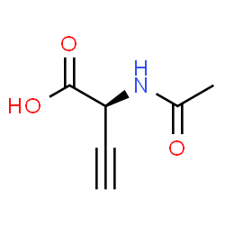 ChemSpider 2D Image | (2S)-2-Acetamido-3-butynoic acid | C6H7NO3