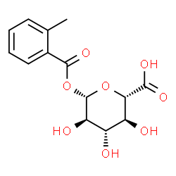 ChemSpider 2D Image | 1-O-(2-Methylbenzoyl)-beta-D-glucopyranuronic acid | C14H16O8