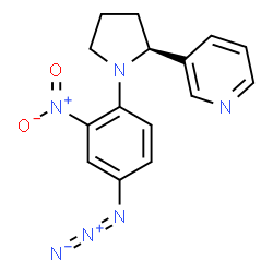 ChemSpider 2D Image | 3-[(2S)-1-(4-Azido-2-nitrophenyl)-2-pyrrolidinyl]pyridine | C15H14N6O2
