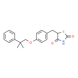 ChemSpider 2D Image | 5-[4-(2-Methyl-2-phenylpropoxy)benzyl]-1,3-thiazolidine-2,4-dione | C20H21NO3S
