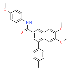 ChemSpider 2D Image | 6,7-Dimethoxy-N-(4-methoxyphenyl)-4-(4-methylphenyl)-2-naphthamide | C27H25NO4