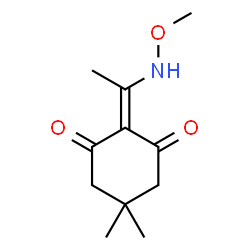 ChemSpider 2D Image | 2-[1-(Methoxyamino)ethylidene]-5,5-dimethyl-1,3-cyclohexanedione | C11H17NO3